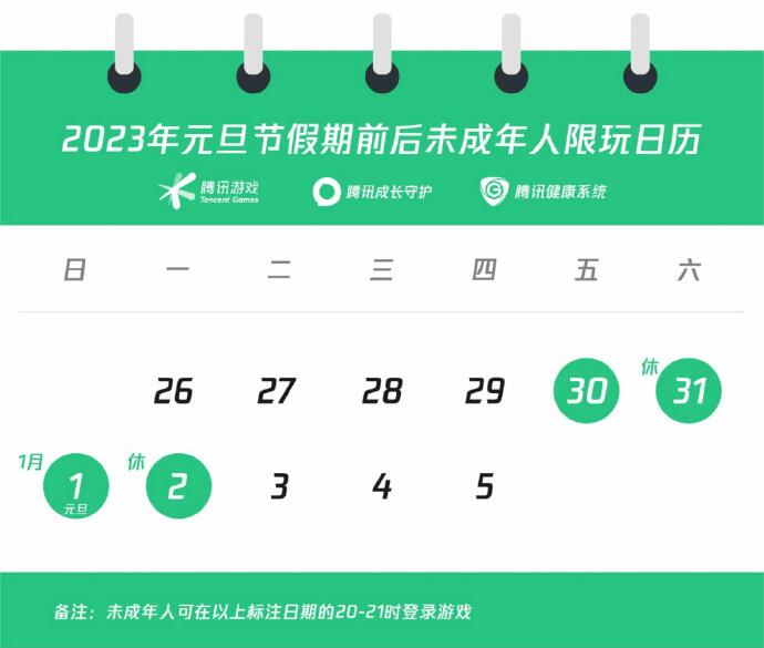 王者荣耀2023元旦未成年游戏时间有多少 2023元旦未成年游戏时间一览