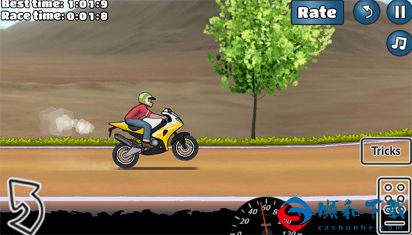 鬼火摩托车升级版：不断练习提高自己的技巧，挑战解锁更多华丽的摩托！