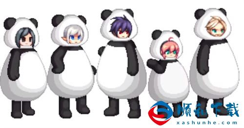 dnf熊猫装扮外观图片 全职业萌萌熊猫时装展示