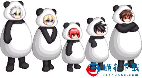 dnf熊猫装扮外观图片 全职业萌萌熊猫时装展示